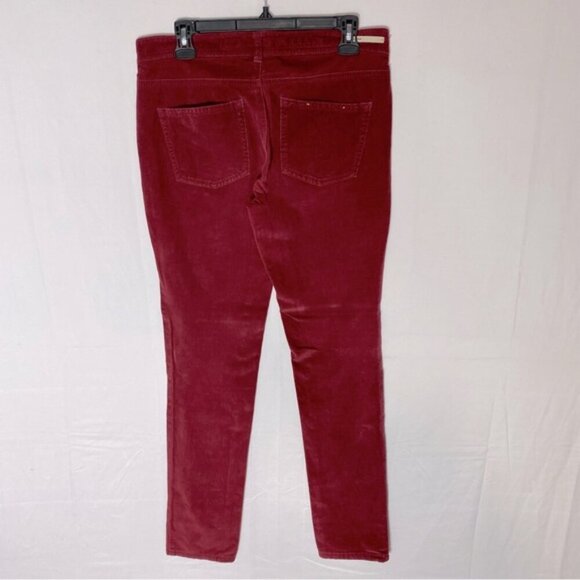 Anthropologie Pilcro Mid Rise Red Corduroy Skinny Pants 32 - Picture 2 of 16
